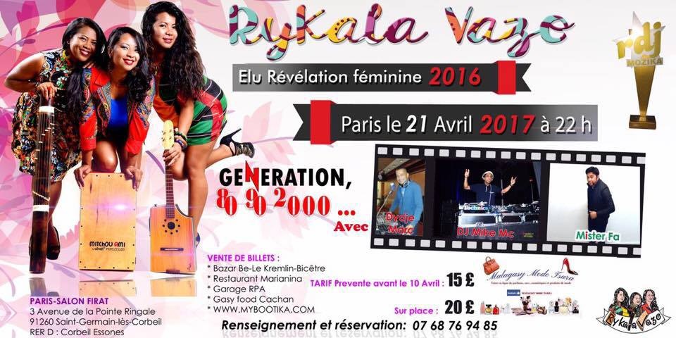 Rykala Vazo &agrave; Paris le 21 Avril 2017